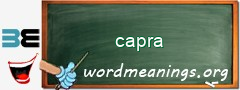 WordMeaning blackboard for capra